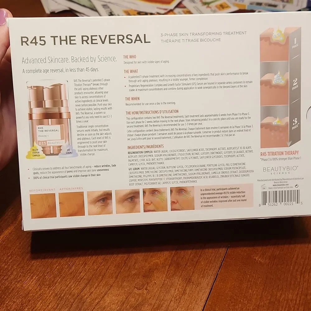 BeautyBio R45 The Reversal 3-Phase Skin Transforming Treatment NIB